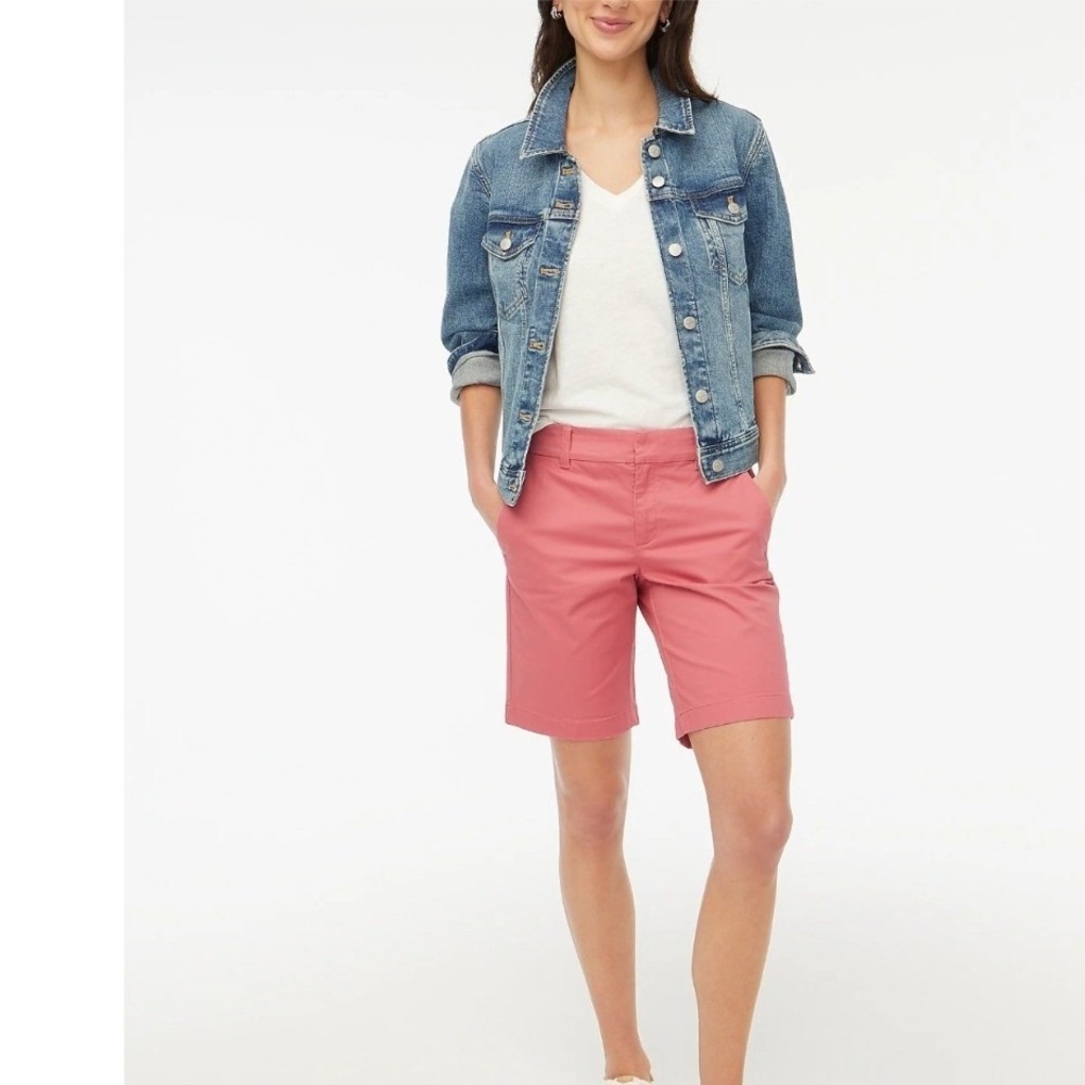 J.Crew Womens 9-Inch Chino Shorts Coral Pink Size 00 AL569 New